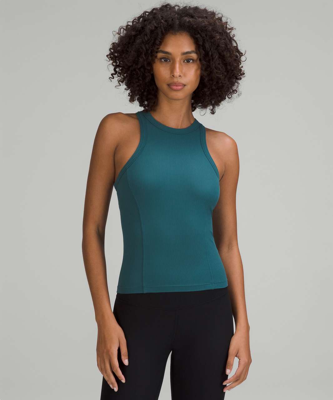 Lululemon Nulu Asymmetrical Yoga Tank Top *Light Support, A/B Cups - Green  Twill / Green Fern - lulu fanatics