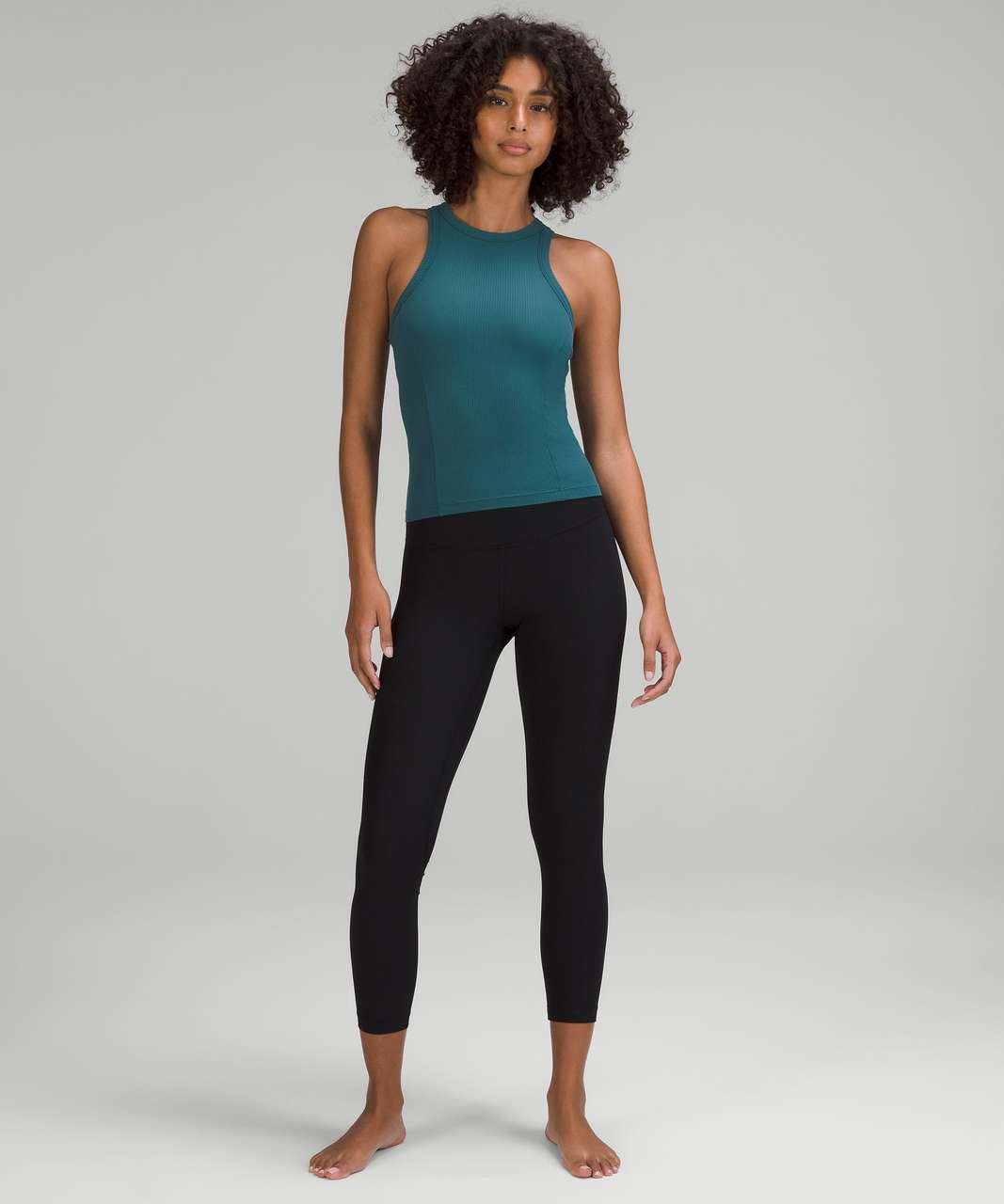 Lululemon Ribbed Nulu Racerback Yoga Tank Top - Black - lulu fanatics