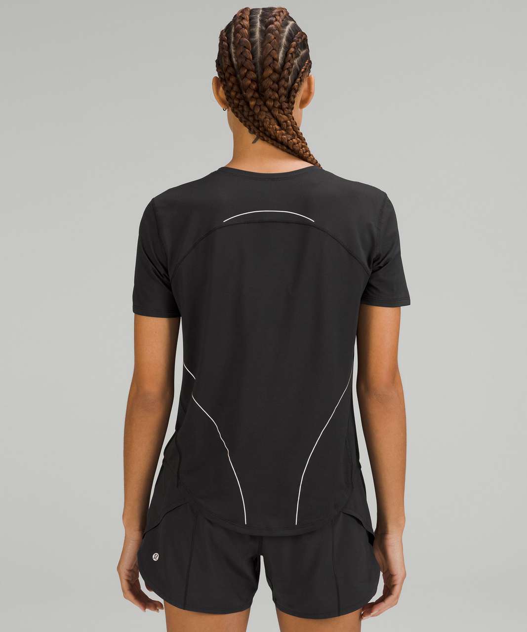 Lululemon High-Neck Running and Training Reflective T-Shirt - Black