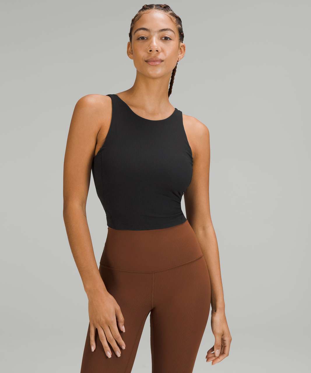 Lululemon Align Ribbed High-Neck Tank Top - Black