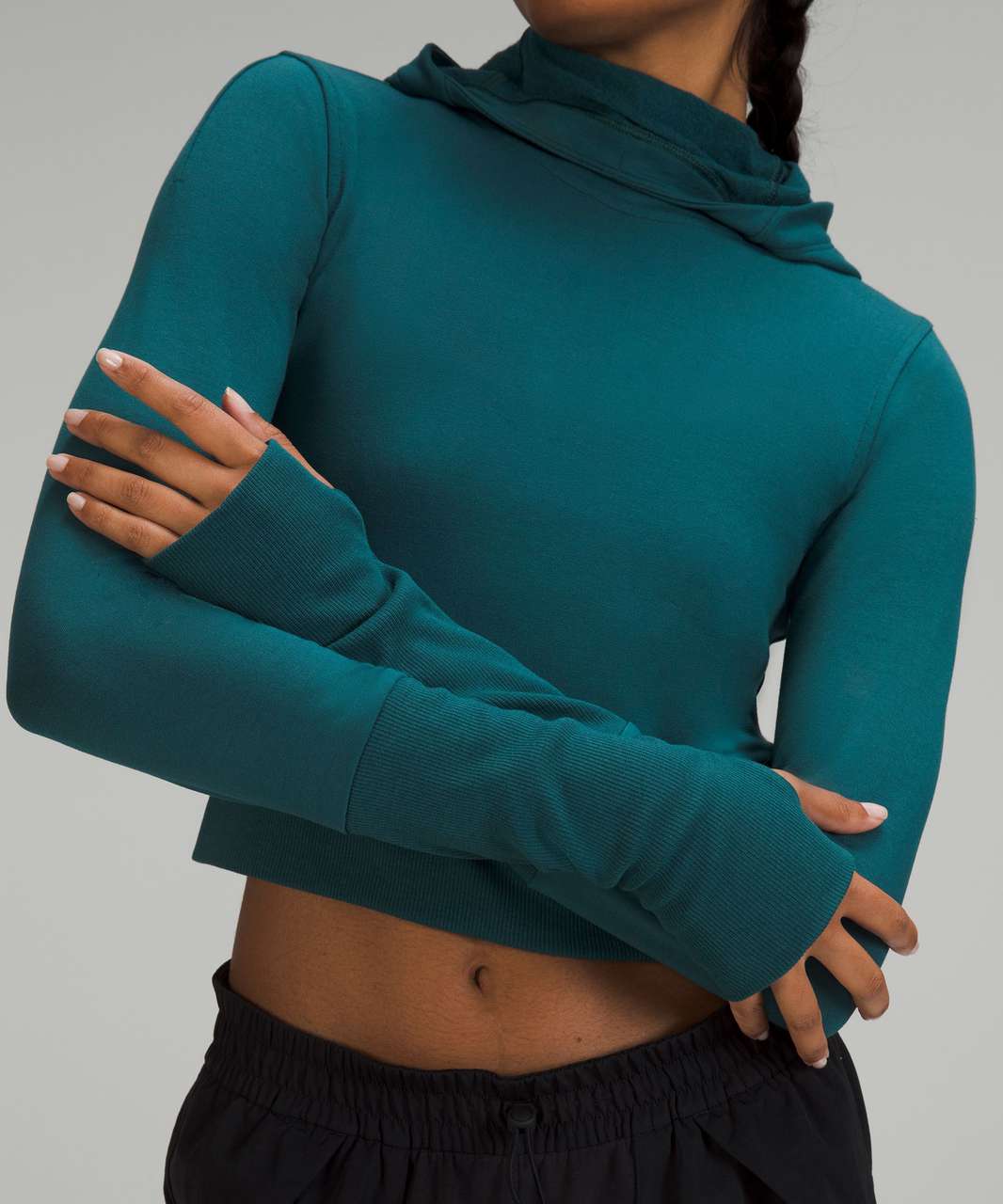 Lululemon Modal Fleece Long Sleeve Hoodie - Green Jasper