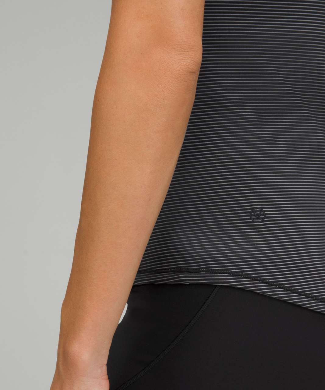 Lululemon Base Pace Two-Toned Ribbed Tank Top - Black / Gull Grey