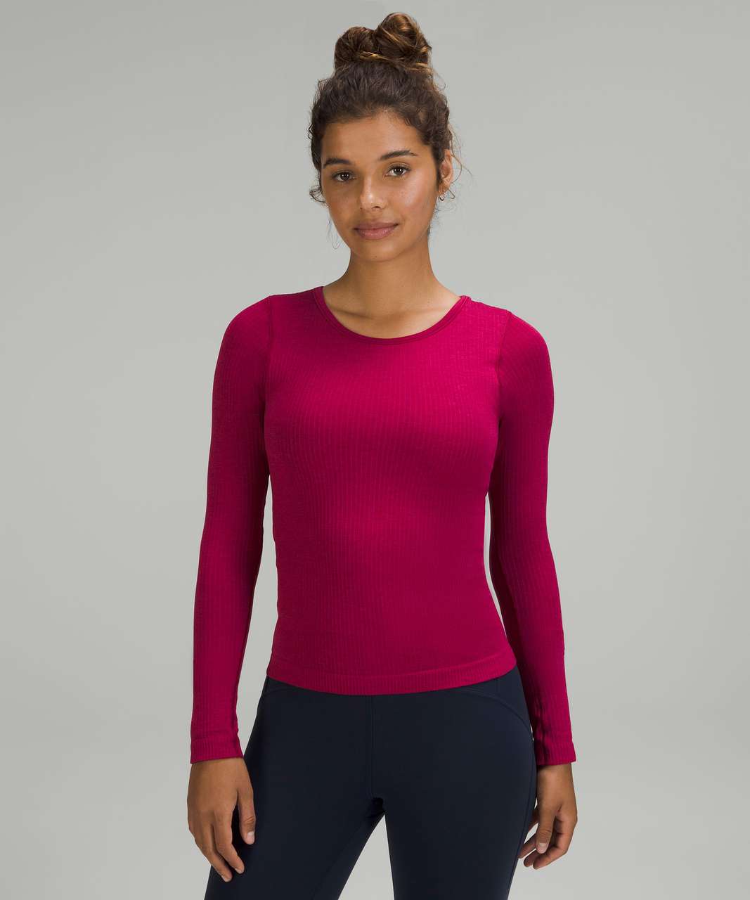 Tops  Rare Lululemon Ebb To Street Long Sleeve Shirtsmoky Red 12