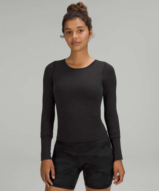 Lululemon Ebb to Street Waist-Length Long Sleeve Shirt - Pomegranate ...