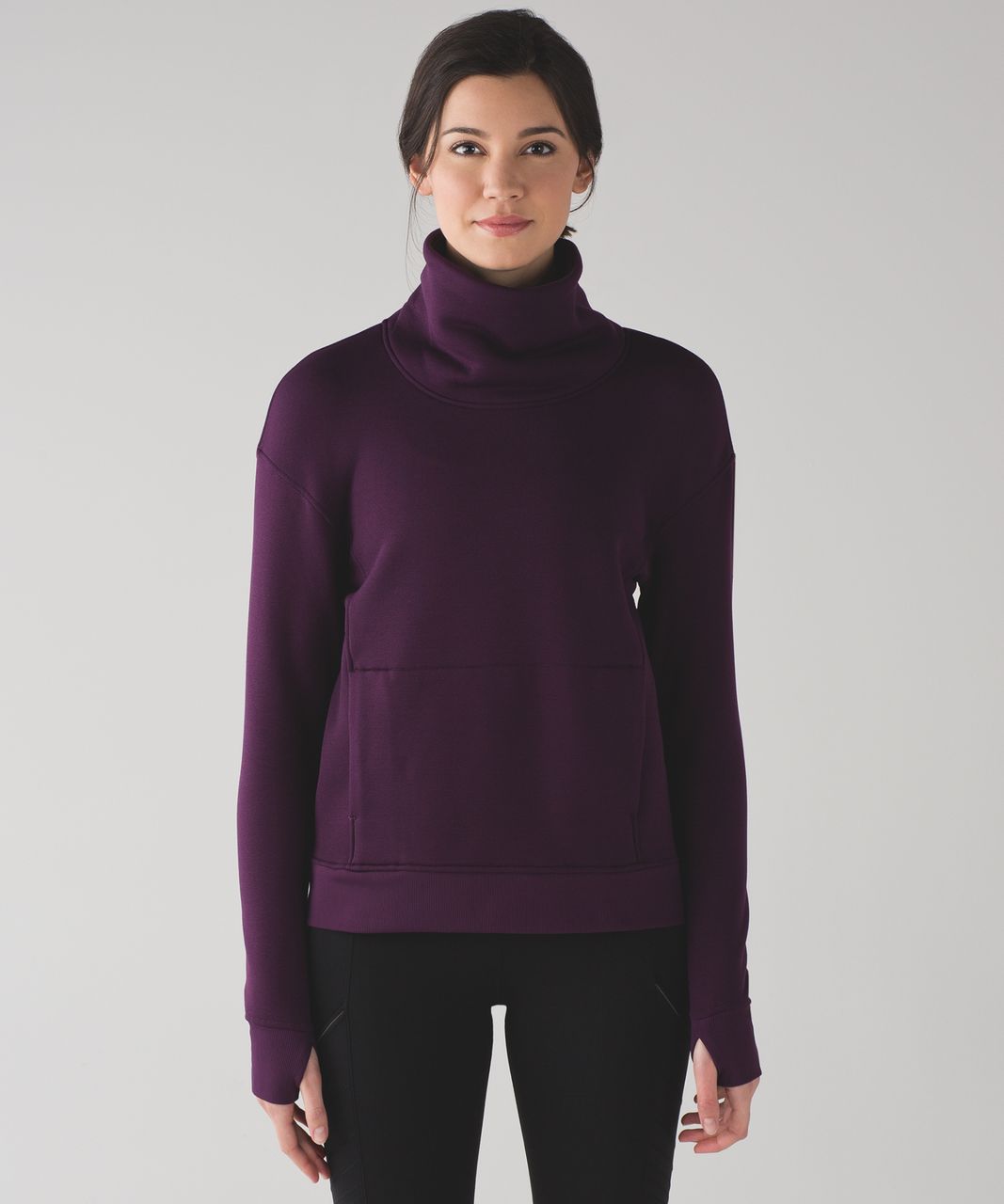 Lululemon Kick The Cold Funnel Neck - Darkest Magenta