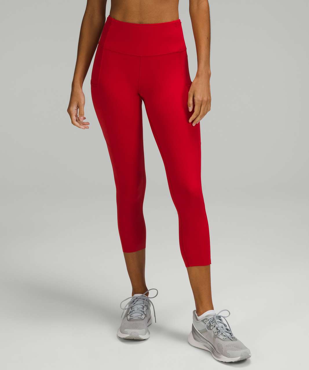 Lululemon Fast and Free High-Rise Crop 23" *Brushed Nulux - Dark Red