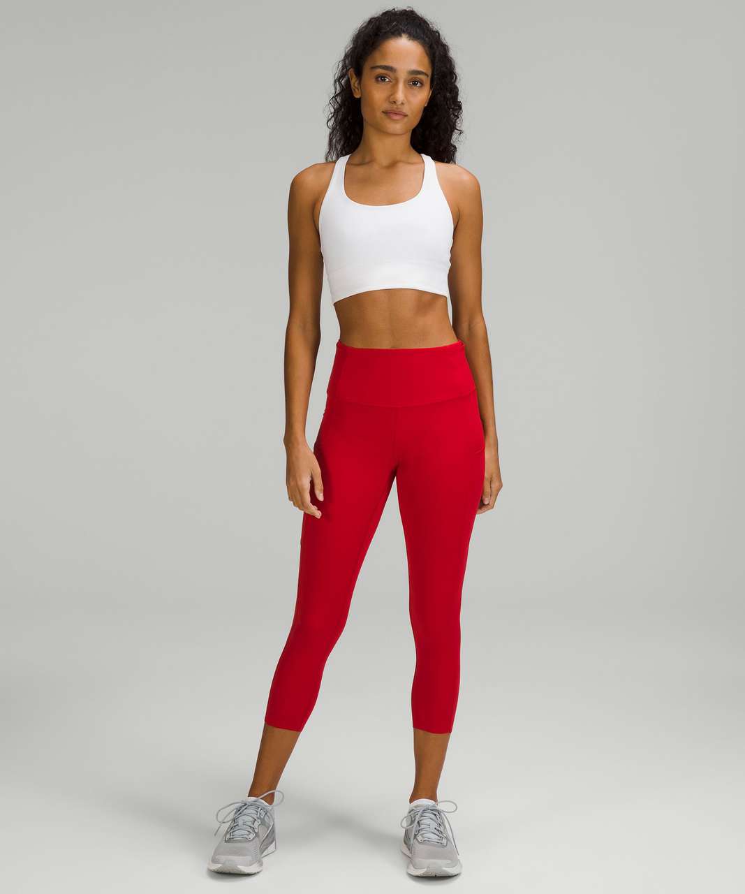 Lululemon Fast and Free High-Rise Crop 23" *Brushed Nulux - Dark Red