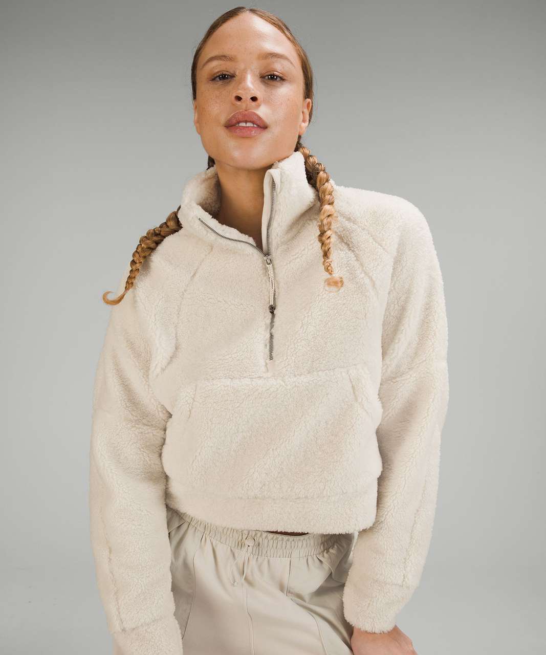 Lululemon Soft Oversized Zip Hoodie - White Opal - lulu fanatics