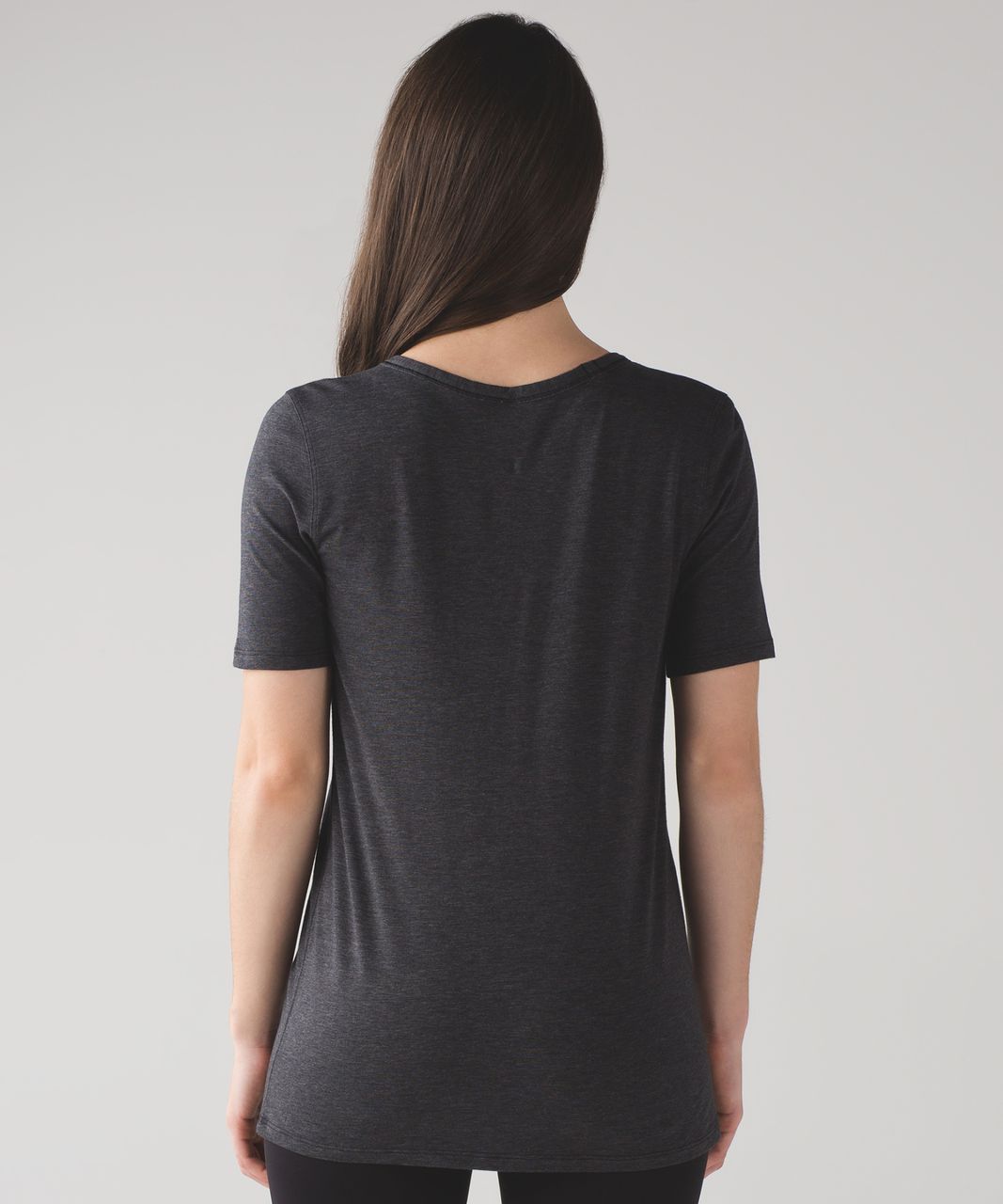 Lululemon Love Tee Crew II - Mini Stripe Heathered Pitch Grey Black