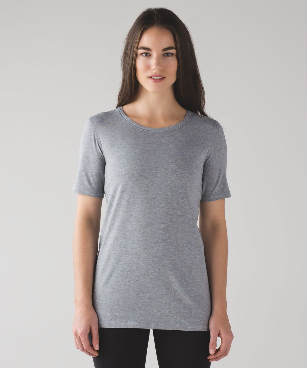 Lululemon Love Tee Crew II - Mini Stripe Heathered Arctic Grey White