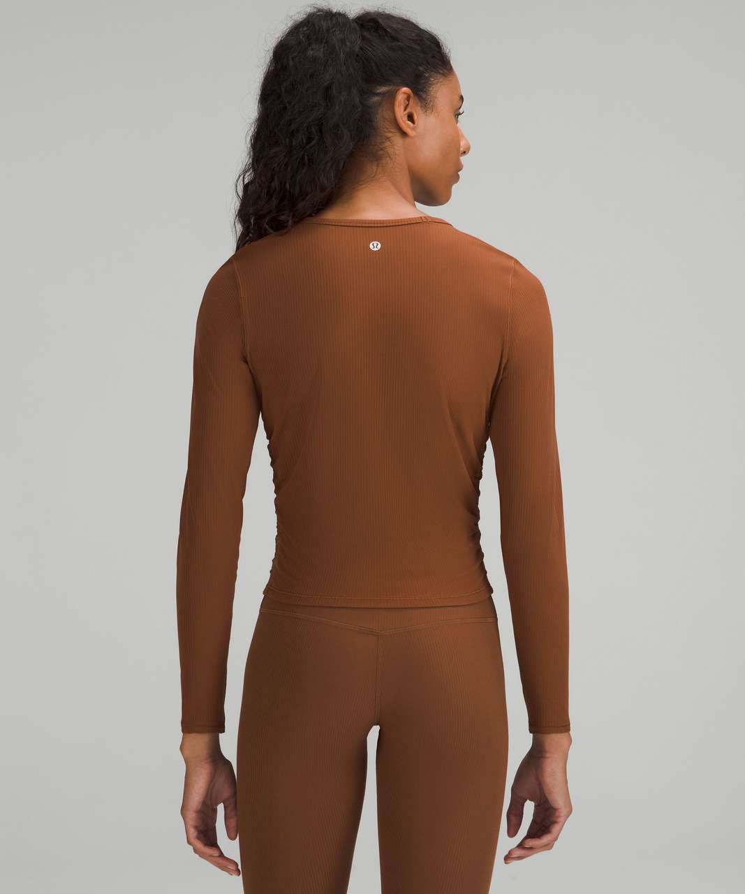 Lululemon All It Takes Long Sleeve Shirt *Ribbed Nulu - Roasted Brown