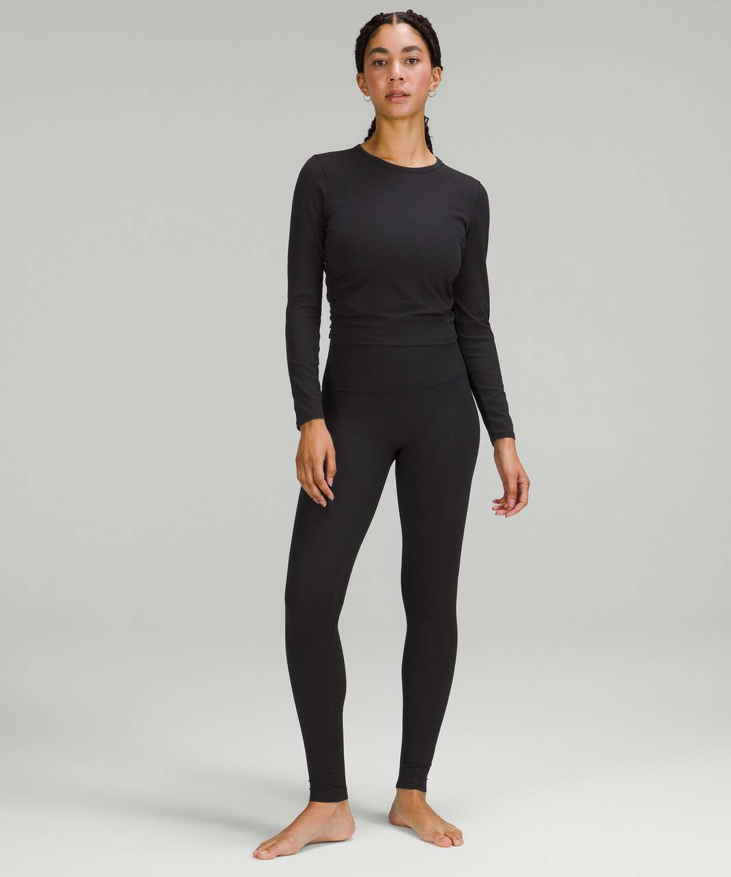 Lululemon All It Takes Long Sleeve Shirt *Ribbed Nulu - Black