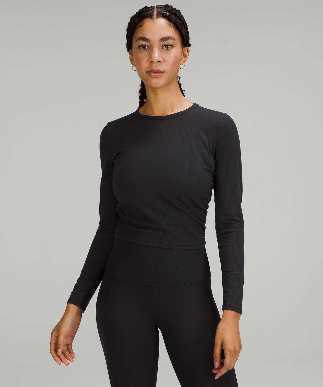 Lululemon All It Takes Long Sleeve Shirt *Ribbed Nulu - Black