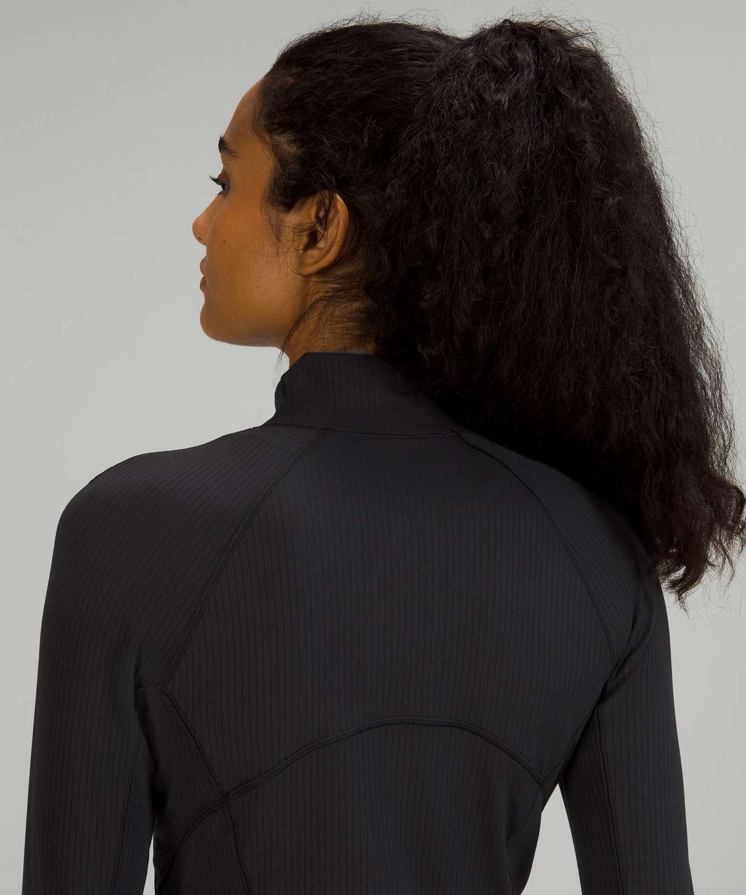 Lululemon Its Rulu Run Ribbed Half Zip - Black