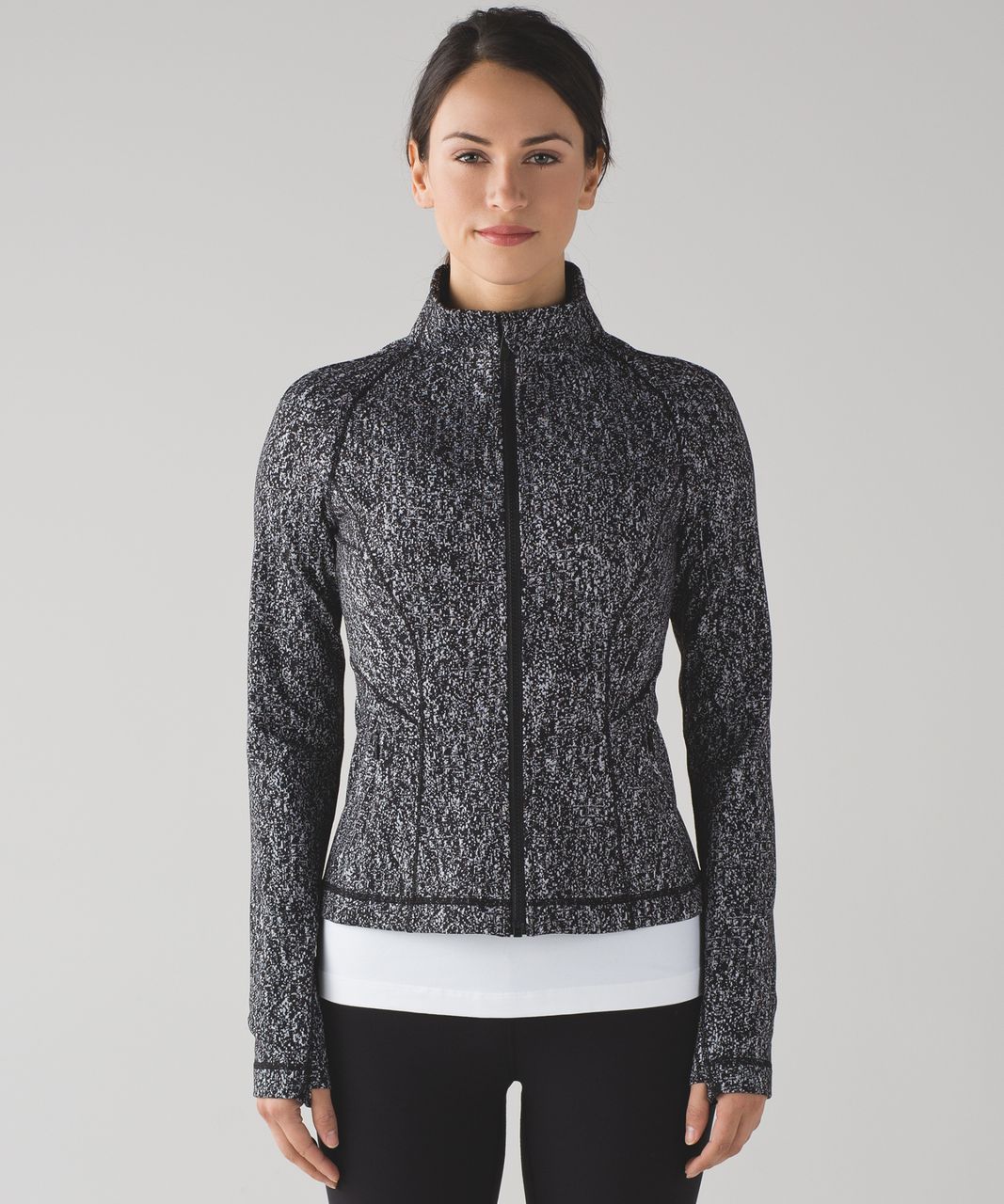 Lululemon Lightly Jacket - Luon Suited Jacquard Black White