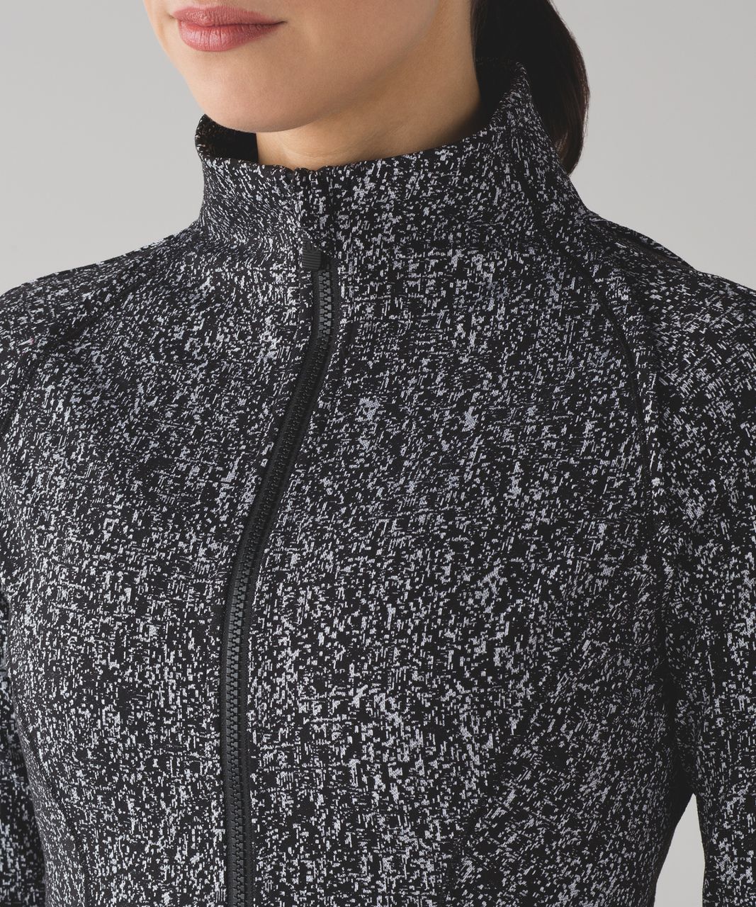 Lululemon Lightly Jacket - Luon Suited Jacquard Black White