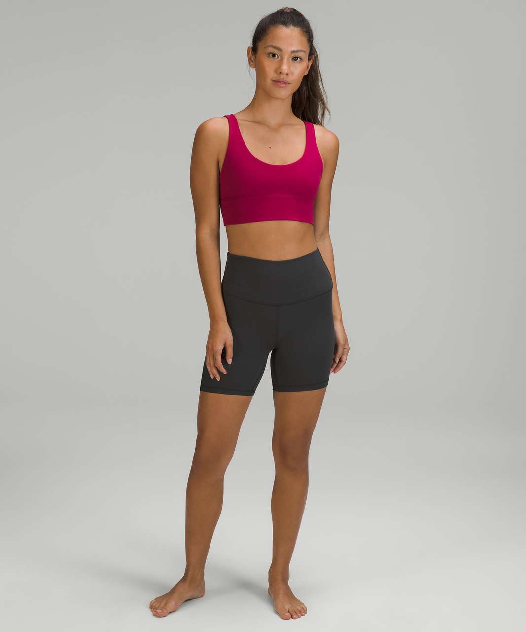 New Lululemon Align Reversible Bra Light Support A/B Cup Sz 8 Diamond Dye  Cassis