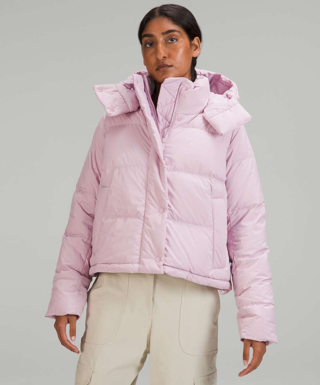 Lululemon Wunder Puff Cropped Jacket - Pink Peony