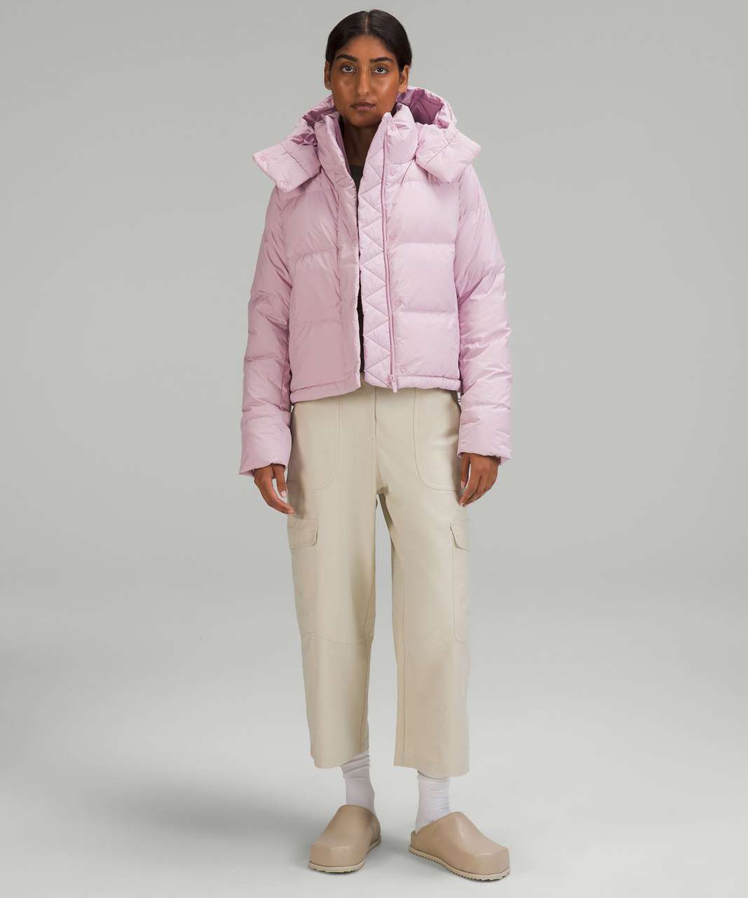 Lululemon Wunder Puff Cropped Jacket - Pink Peony