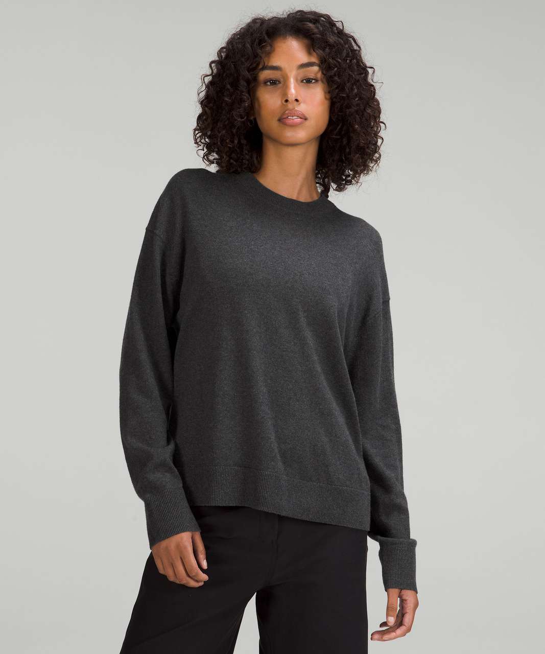 Relaxed-Fit Crewneck Knit Sweater