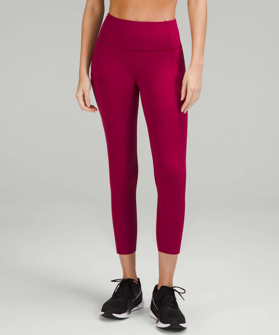 NWT Lululemon Fast Free High-Rise Legging Crop 19 Sz 6 Cassis Red Maroon  Nulux