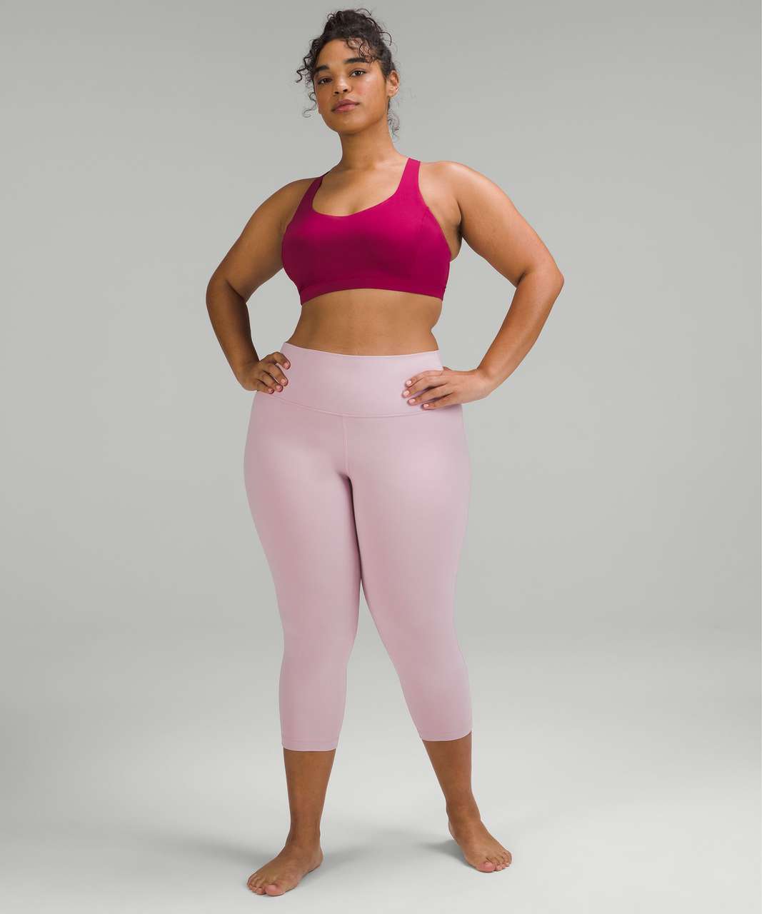 Align 25 Leggings with Pockets in Vivid Plum (2), High Neck Align Tank in  Pink Peony (4) and Relaxed long Sleeve Swiftly (4) in Pink Peony :  r/lululemon