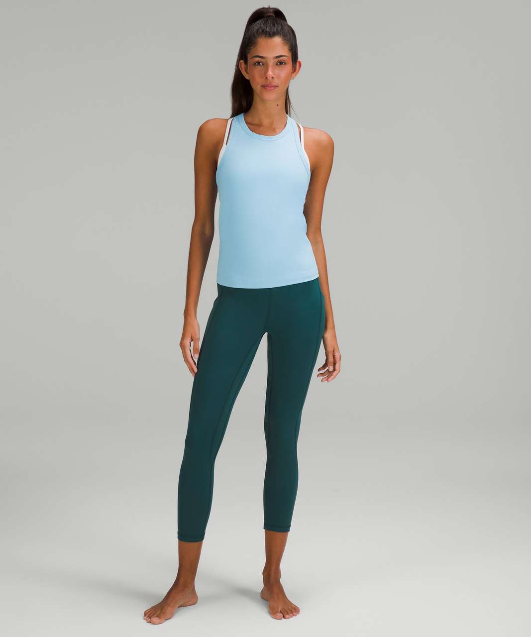 Lululemon Align Waist-Length Racerback Tank Top - Blue Chill - lulu fanatics