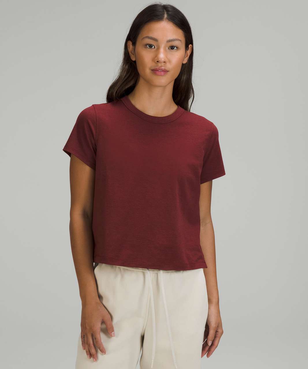 lululemon FUNDAMENTAL T - Sports T-shirt - red merlot/red - Zalando.de