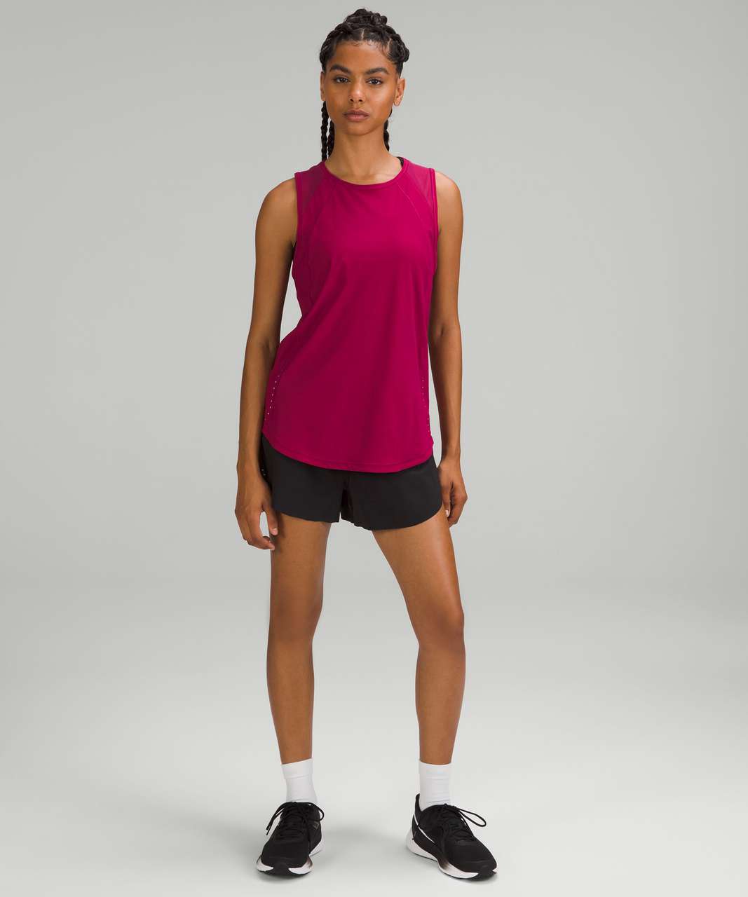 Lululemon Womens 2 Sculpt Tank Top Sonic Pink W/ Reflective