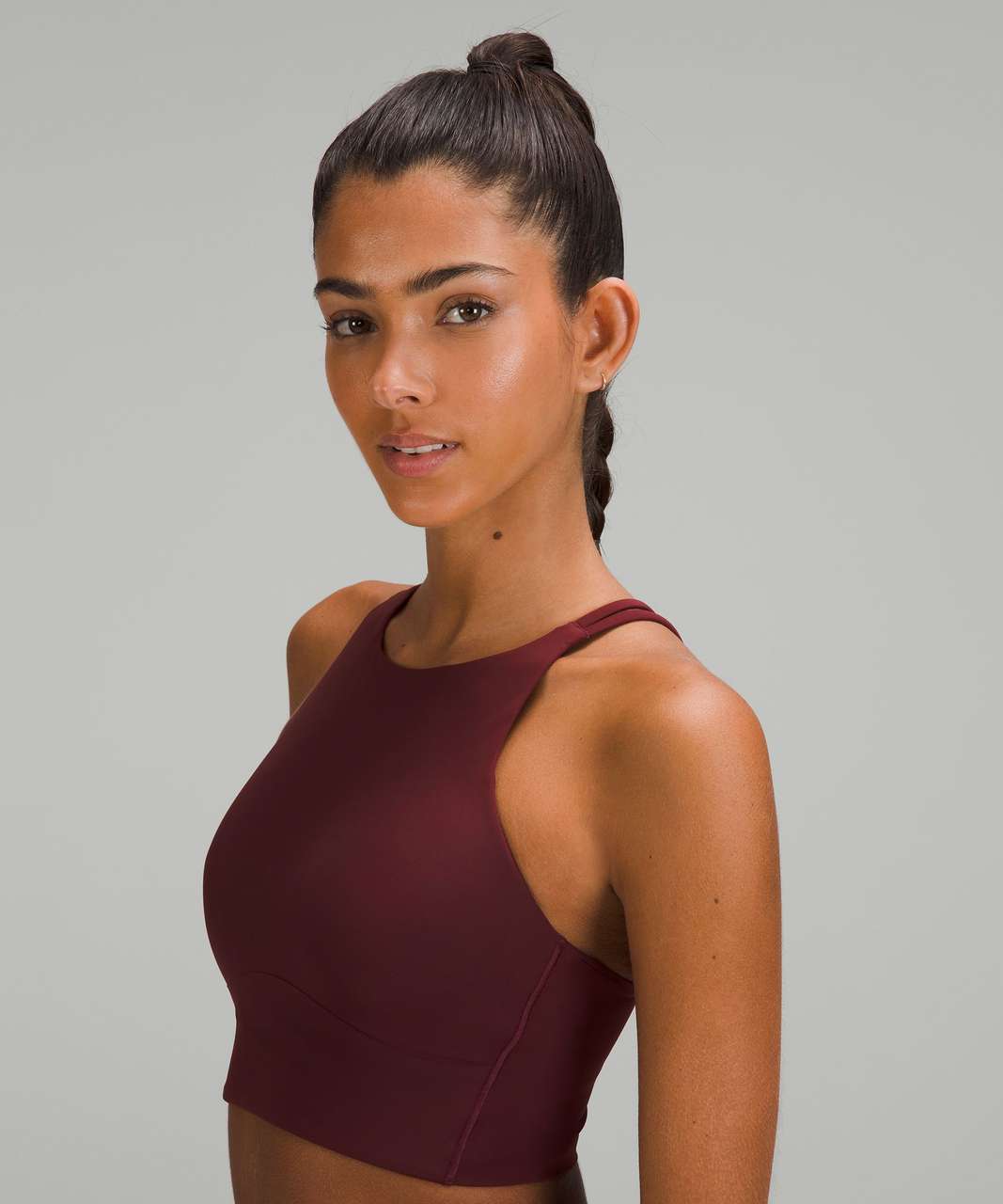 In Alignment Longline Bra *Light Support, B/C Cup, Red Merlot