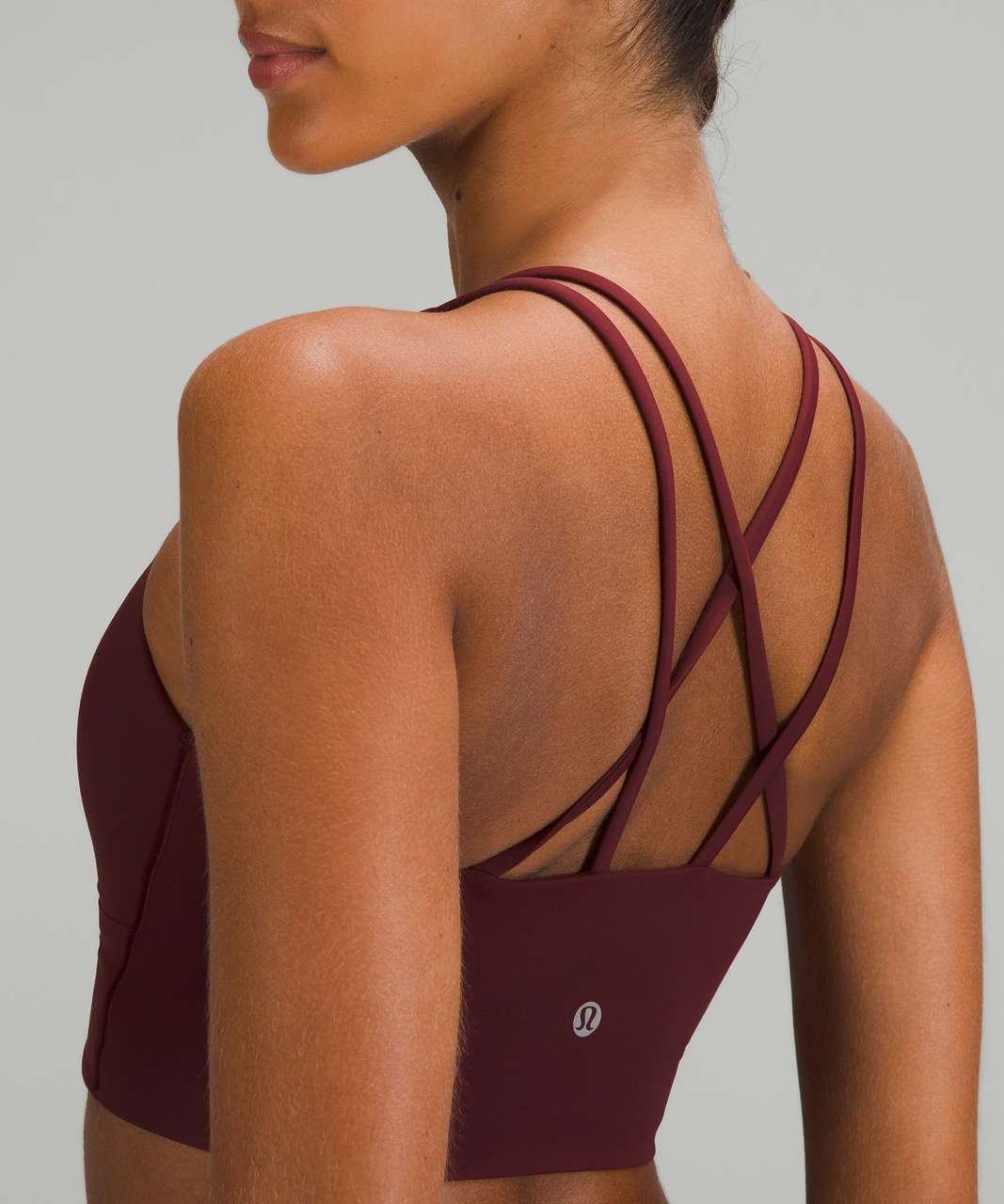 Lululemon Like A Cloud Longline Bra Light Support, B/c Cup In Red Merlot