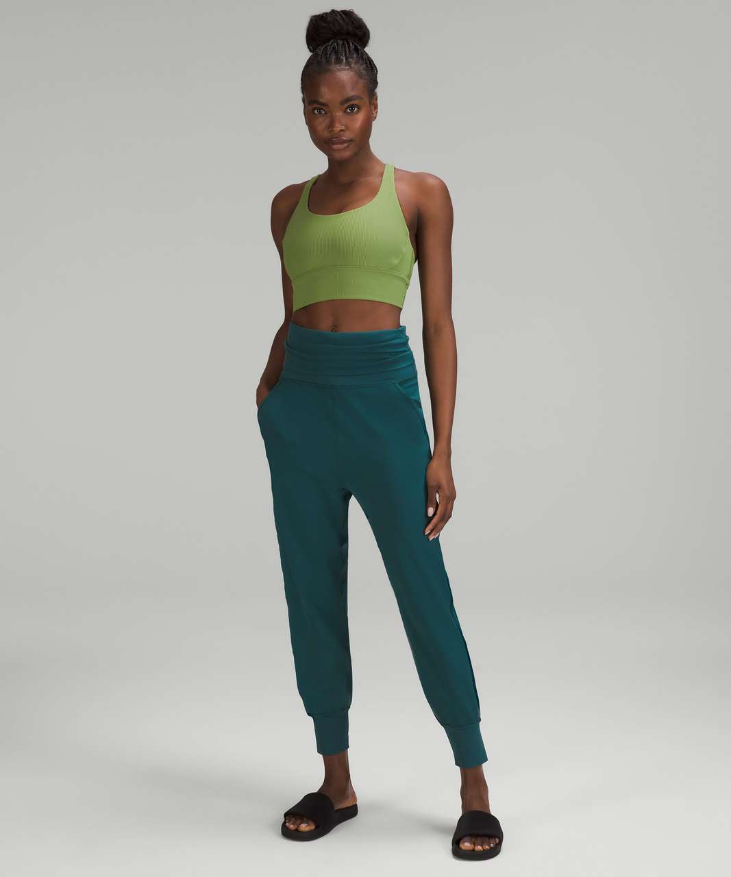 Lululemon Align Ribbed High-Rise Pant 28 - Green Jasper - lulu