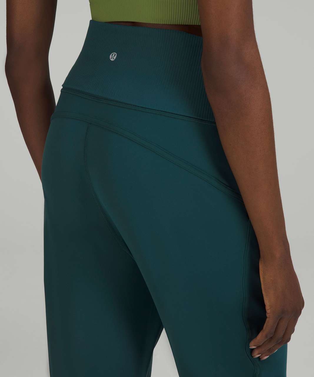 Lululemon Align Super-High-Rise Ribbed-Waist Jogger - Green Jasper - lulu  fanatics