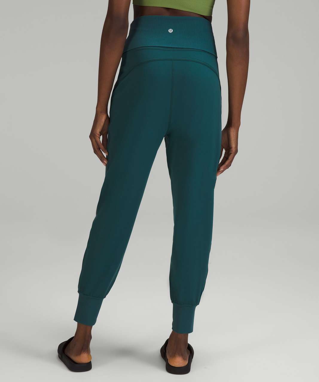 Lululemon Align Super-High-Rise Ribbed-Waist Jogger - Green Jasper - lulu  fanatics