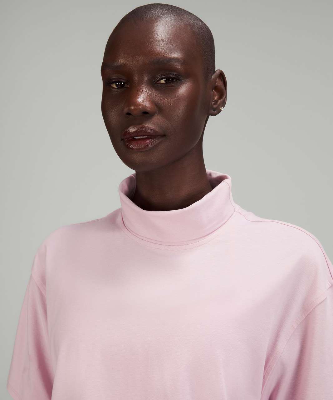 Lululemon Relaxed-Fit Cotton-Blend Turtleneck T-Shirt - Pink Peony