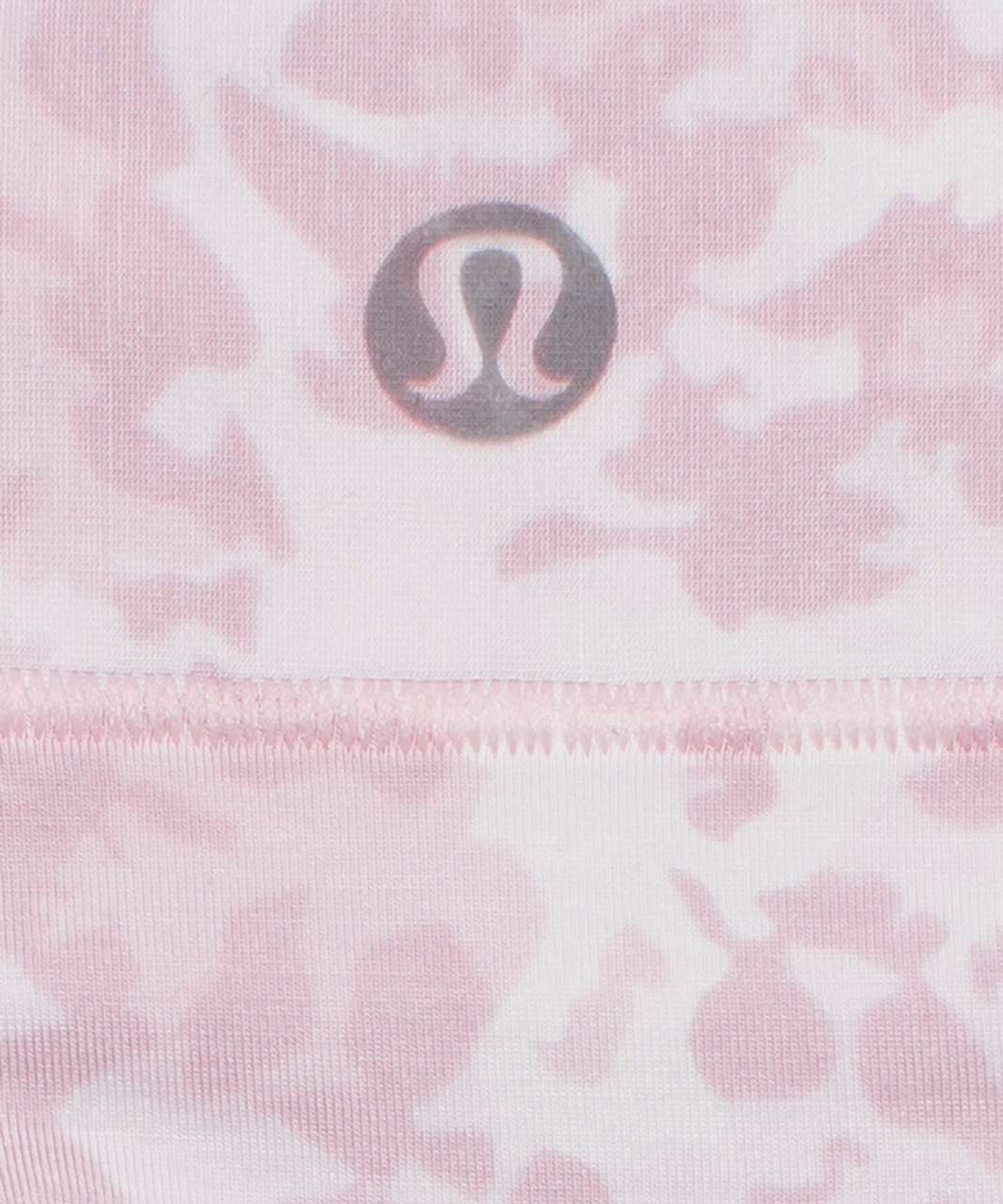 Lululemon UnderEase Mid-Rise Thong Underwear 5 Pack - Black / Black / Dew Pink / Gull Grey / Engrave WP Mini Pink Peony