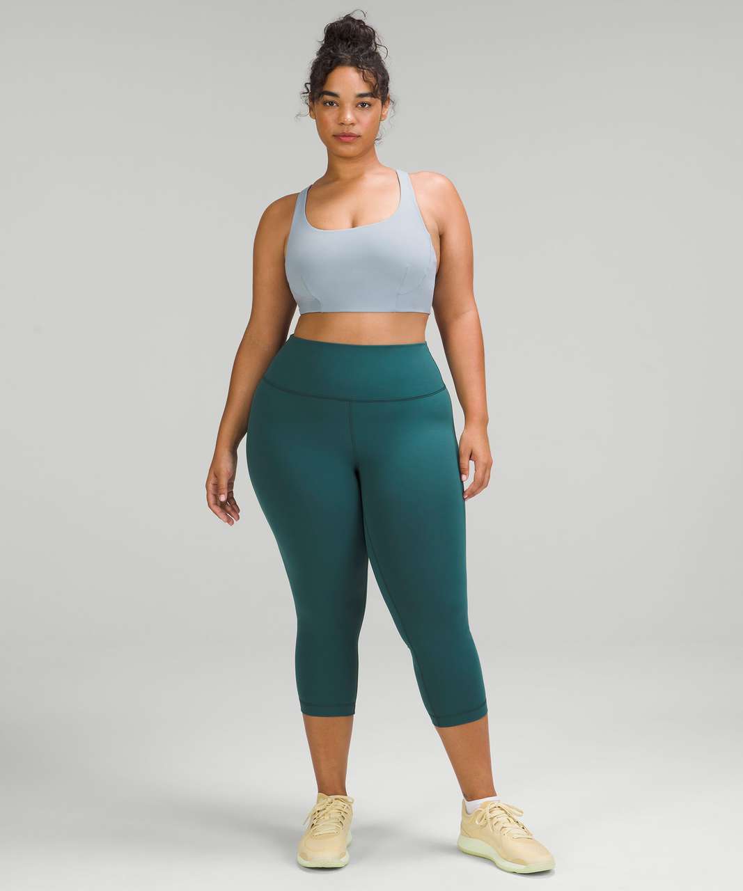 Lululemon Wunder Train High-Rise Crop 21" - Green Jasper