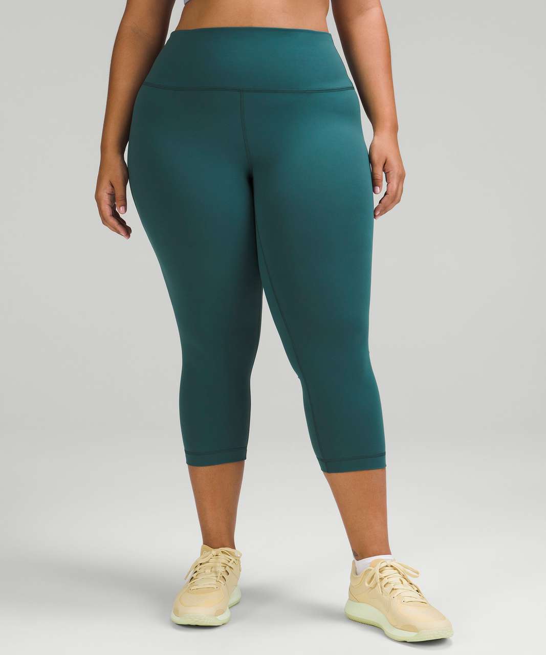 Lululemon Wunder Train High-Rise Crop 21" - Green Jasper