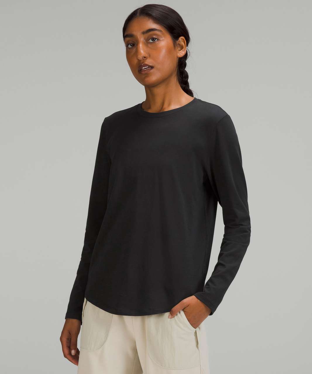 Lululemon Love Long Sleeve Shirt - Black - lulu fanatics