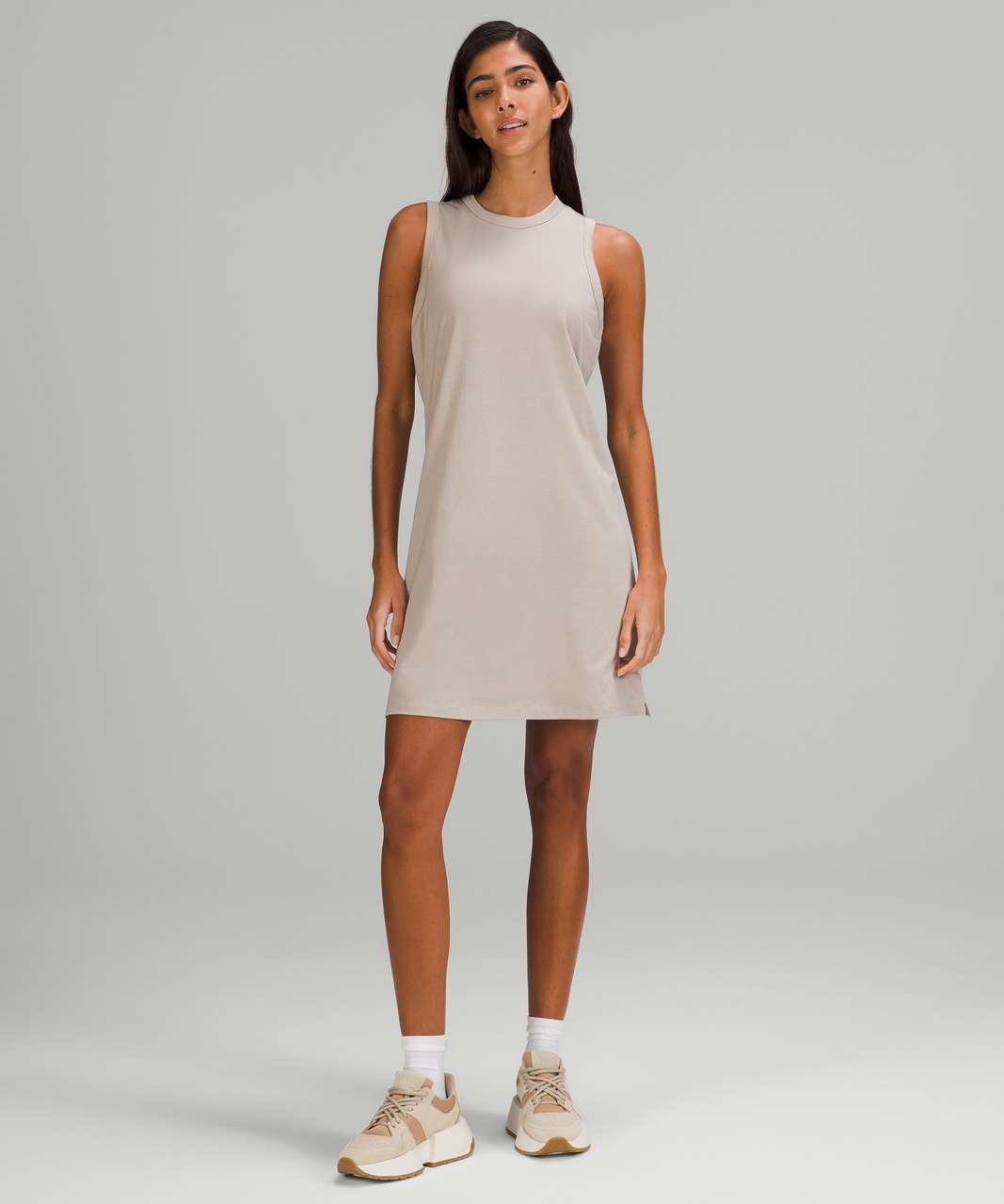 Lululemon WovenAir Button Front Dress - Heathered Pastel Blue - lulu  fanatics