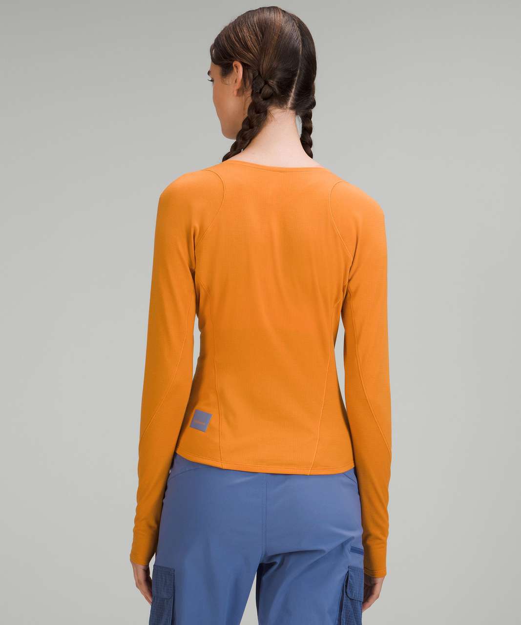 Lululemon Lightweight Hiking Long Sleeve Henley - Autumn Orange - lulu  fanatics