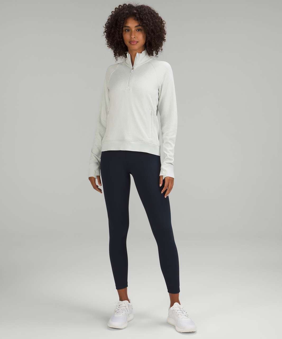 Lululemon Engineered Warmth Half-Zip - Vapor / White