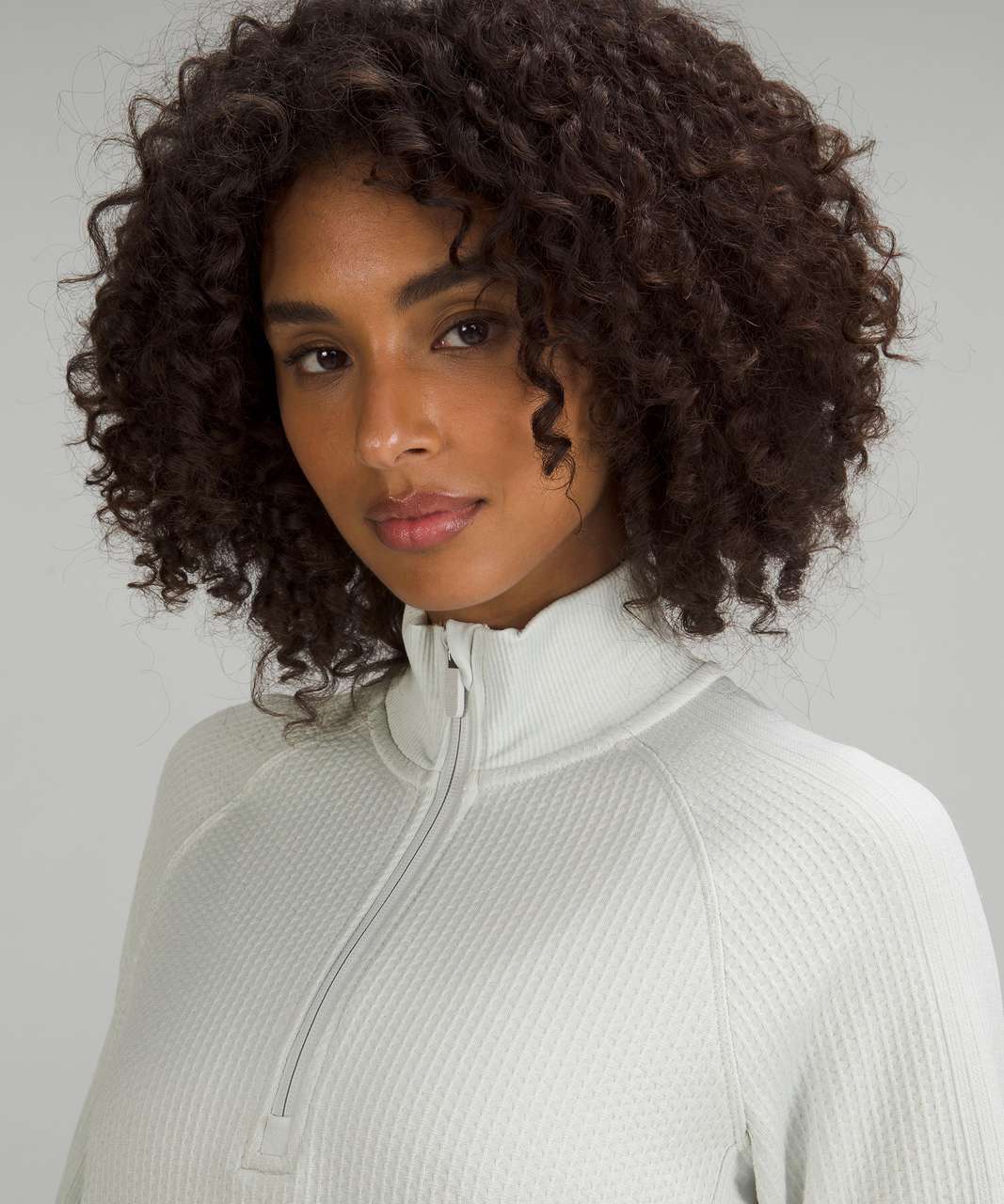 Lululemon Engineered Warmth Half-Zip - Vapor / White - lulu fanatics