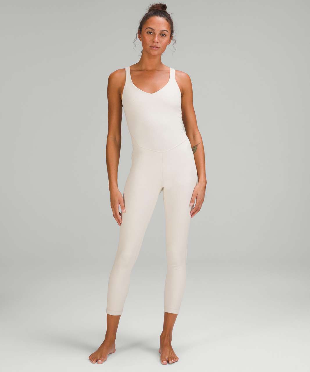 Lululemon Align Ribbed Bodysuit 25" - White Opal