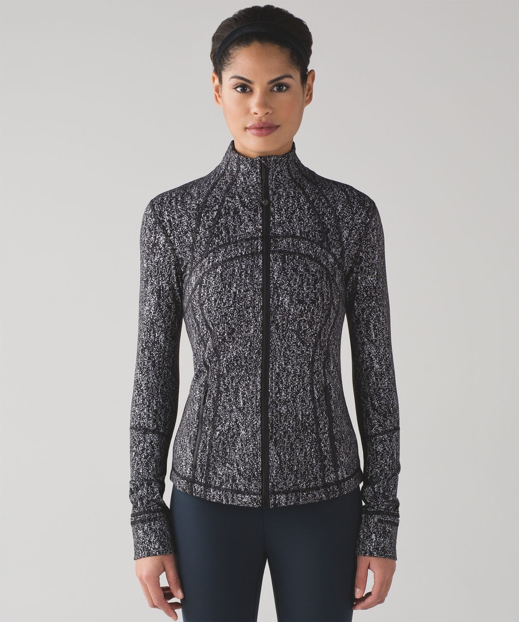 Lululemon Define Jacket - Luon Suited Jacquard Black White - lulu fanatics