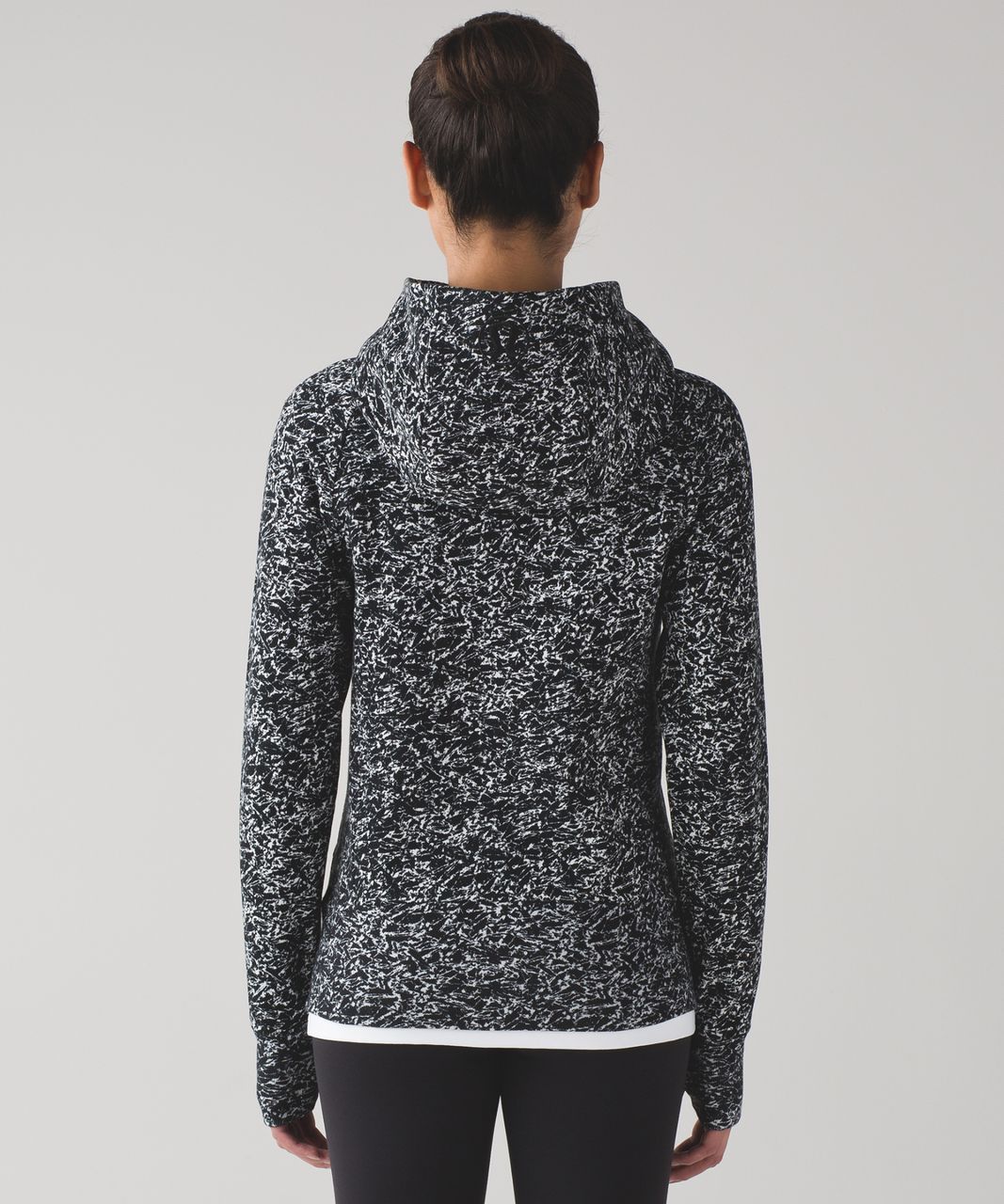 lululemon athletica, Tops, Lululemon Limited Edition Scuba Hoodie Swirl  Print Inkwell Black And White