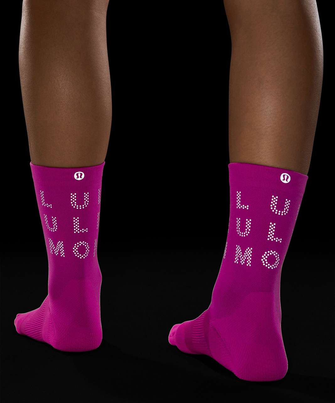 Lululemon Womens Power Stride Crew Sock *Reflective - Sonic Pink - lulu  fanatics