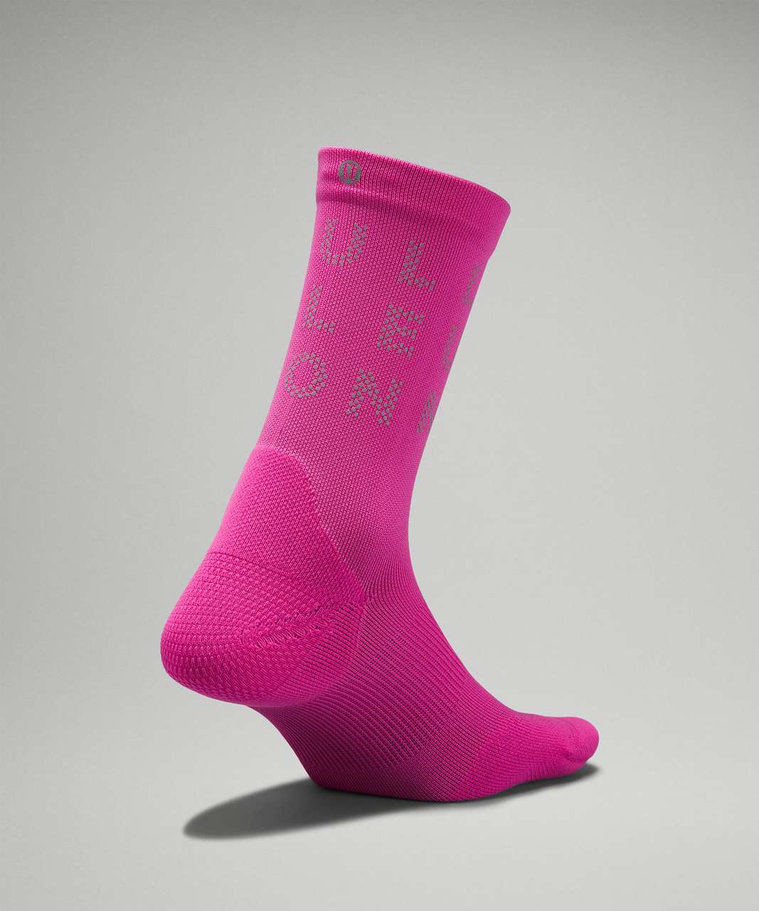 Lululemon Womens Power Stride Crew Sock *Reflective - Sonic Pink