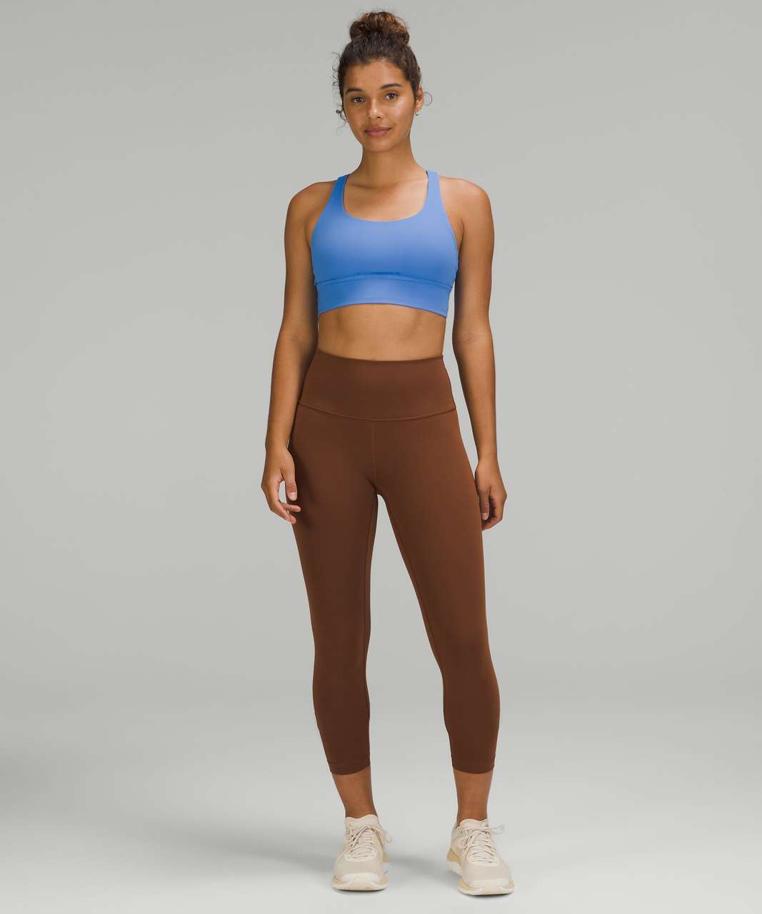 Lululemon Energy Longline Bra Ribbed Luxtreme *Medium Support, B–D Cups -  Highlight Orange - lulu fanatics