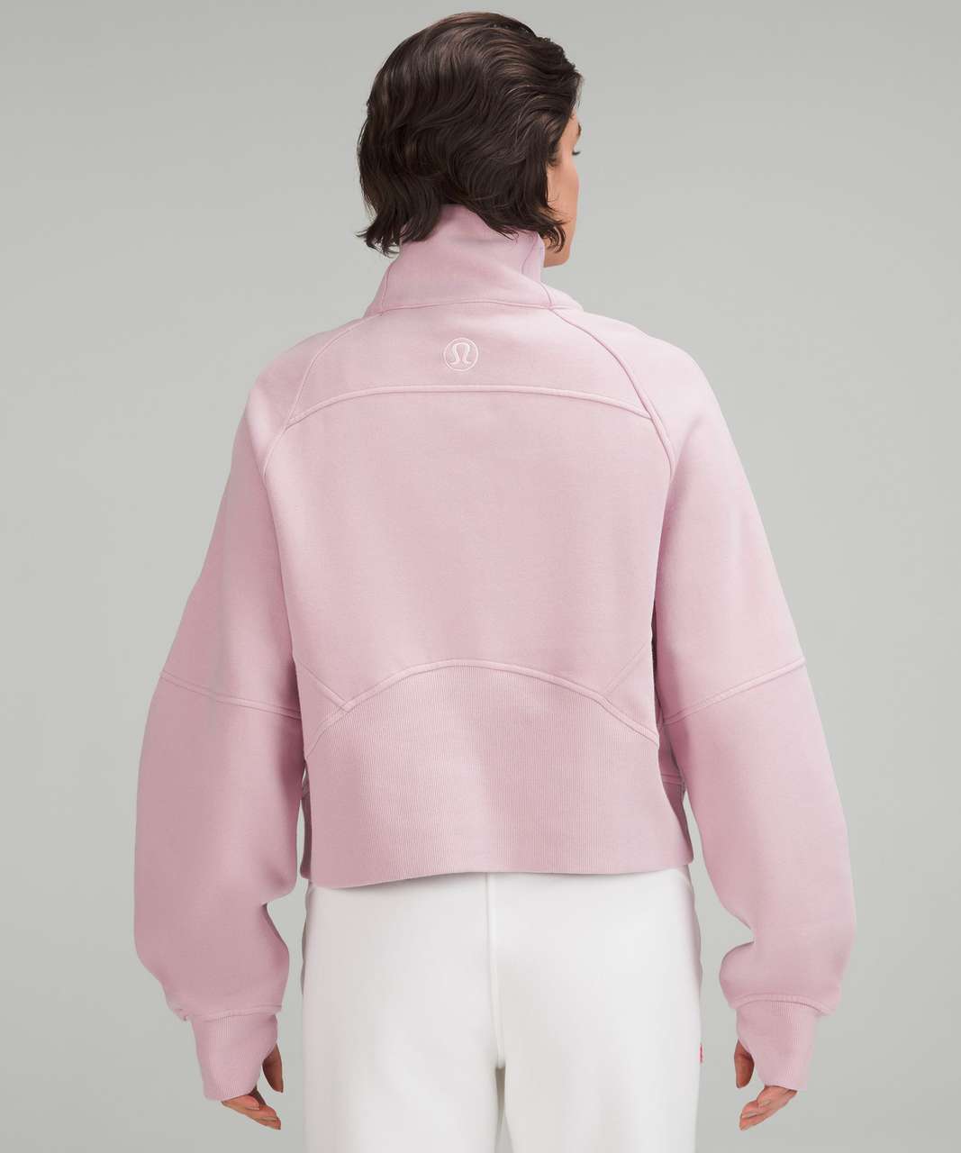 image trick finds] Scuba Oversized Half-Zip Funnel Neck in Powder Blue,  Pink Peony, Roasted Brown, and Psychic : r/lululemon